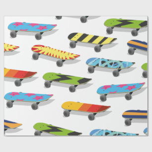 Skateboard Cartoon. Cadeaupapier