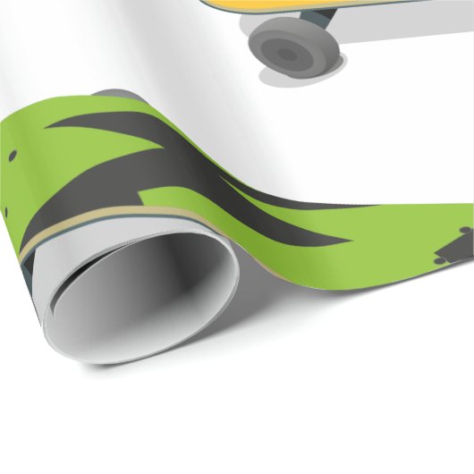 Skateboard Cartoon. Cadeaupapier (Rol Hoek)