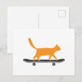 Skateboard Cat Briefkaart (Voorkant / Achterkant)