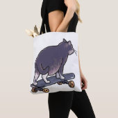 Skateboard Cat Bye Tote Bag (Dichtbij)
