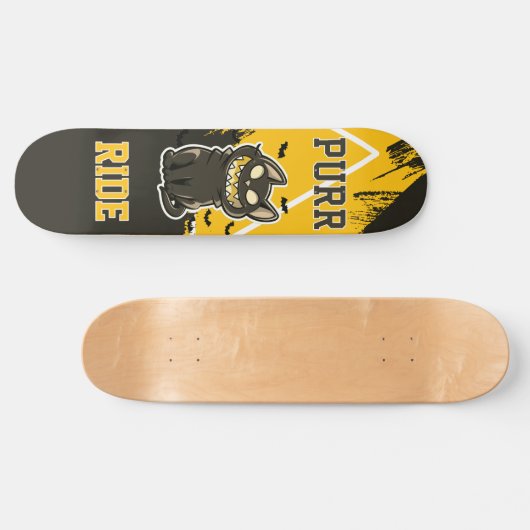 Skateboard Chat Black Purr Ride (Horizontaal)
