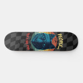 Skateboard Checkerboard Blue Wolf (Horizontaal)