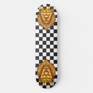 skateboard Checkerboard Rustic Lion King Crown