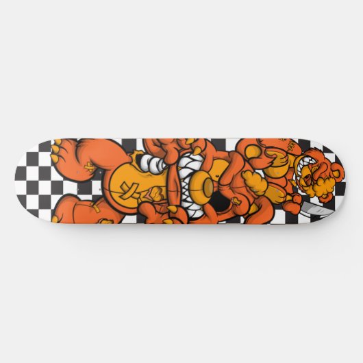 Skateboard Checkerboards Oranje Teddies (Horizontaal)