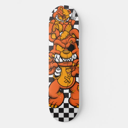 Skateboard Checkerboards Oranje Teddies (Voorkant)