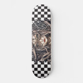 Skateboard Checkered Retro Girl (Voorkant)