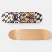Skateboard Checkered Retro Gold Lion Eyes (Horizontaal)