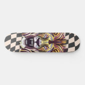 Skateboard Checkered Retro Gold Lion Eyes (Horizontaal)