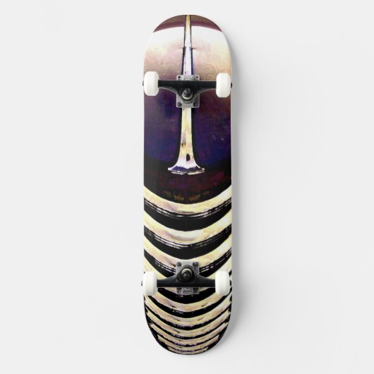 Skateboard Classic Car Chrome grille. (Voorkant)