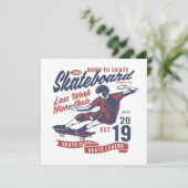 Skateboard Club Geboren in schaats Kaart (Staand voorkant)