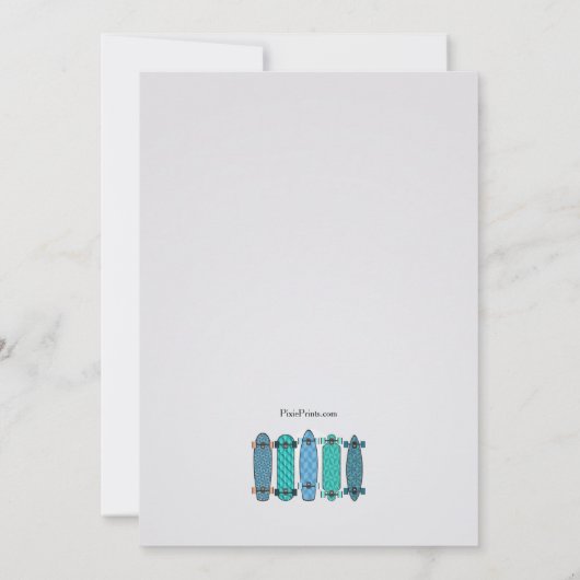 Skateboard Collectie Uitnodiging (Achterkant)