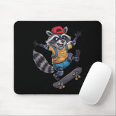 Skateboard Cool Skater Racoon Muismat (Met muis)
