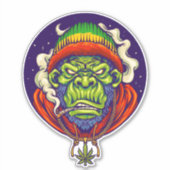 Skateboard Cool Spirit Gorilla Sticker (Voorkant)