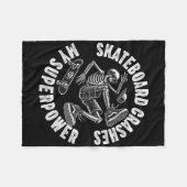 Skateboard Crash Accident Survivor Get Well Skateb Fleece Deken (Voorkant (Horizontaal))