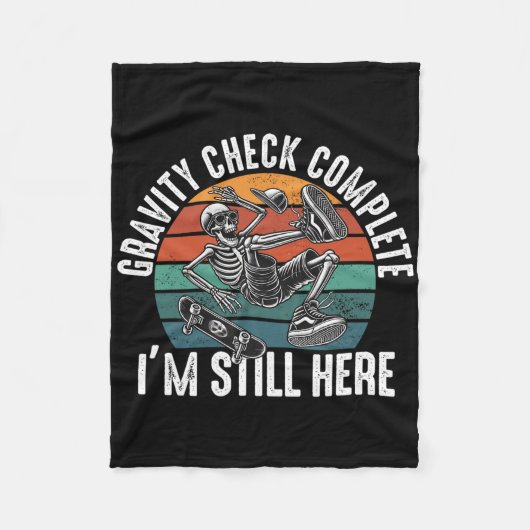 Skateboard Crash Accident Survivor Get Well Skateb Fleece Deken (Voorkant)