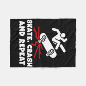 Skateboard Crash Ongeval Overlevende Beterschap Sk Fleece Deken (Voorkant (Horizontaal))