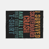 Skateboard Crash Ongeval Overlevende Beterschap Sk Fleece Deken (Voorkant (Horizontaal))