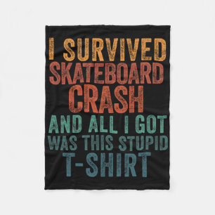 Skateboard Crash Ongeval Overlevende Beterschap Sk Fleece Deken
