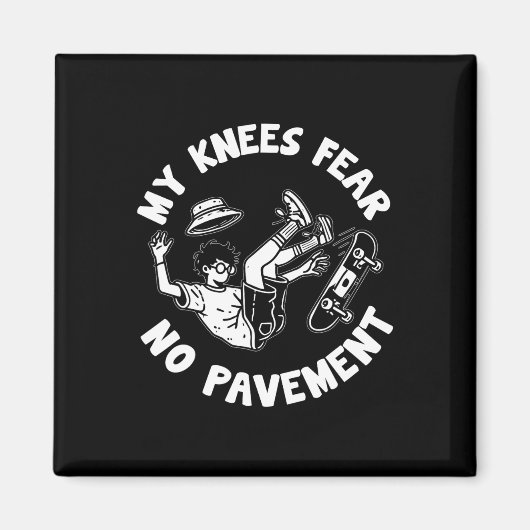 Skateboard Crash Ongeval Overlevende Beterschap Sk Magneet (Voorkant)