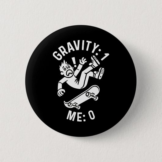 Skateboard Crash Ongeval Overlevende Beterschap Sk Ronde Button 5,7 Cm (Voorkant)