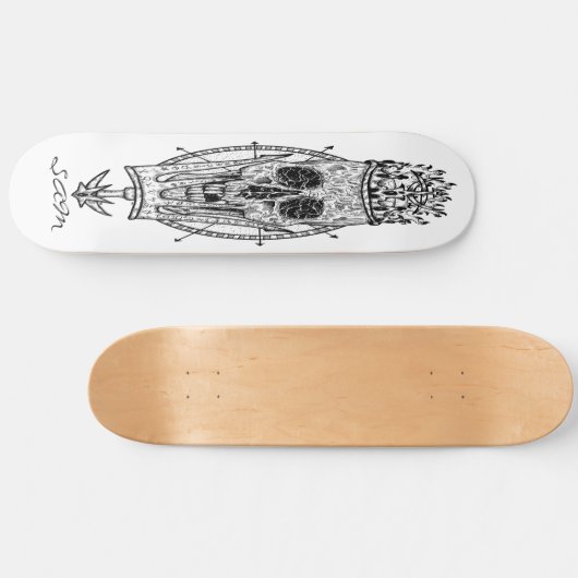 skateboard Custom Skeleton Nautical King (Horizontaal)