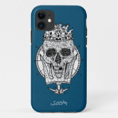 skateboard Custom Skeleton Nautical King Case-Mate iPhone Case (Achterkant)