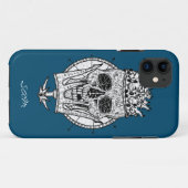 skateboard Custom Skeleton Nautical King Case-Mate iPhone Case (Achterkant (horizontaal))