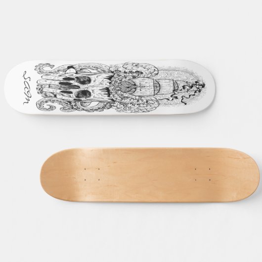 skateboard Custom Skeleton Nautical Pirate King (Horizontaal)