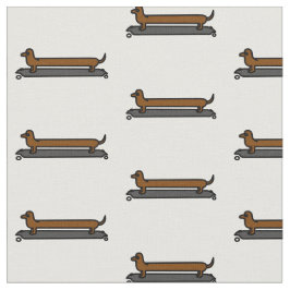 Skateboard Dachshund Stof