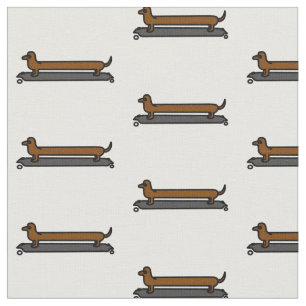 Skateboard Dachshund Stof