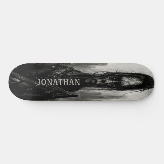 Skateboard Dark Frightening Zombie Warrior (Horizontaal)
