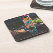 Skateboard dat aan de rand wordt geboren bier onderzetter (Linkerzijde)