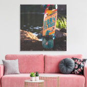 Skateboard dat aan de rand wordt geboren canvas afdruk (Insitu (Woonkamer))