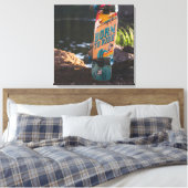 Skateboard dat aan de rand wordt geboren canvas afdruk (Insitu (Slaapkamer))