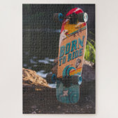 Skateboard dat aan de rand wordt geboren legpuzzel (Verticaal)
