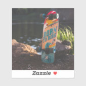 Skateboard dat aan de rand wordt geboren sticker (Vel)