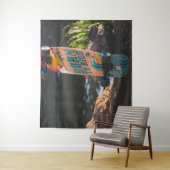 Skateboard dat aan de rand wordt geboren wandkleed (In situ)