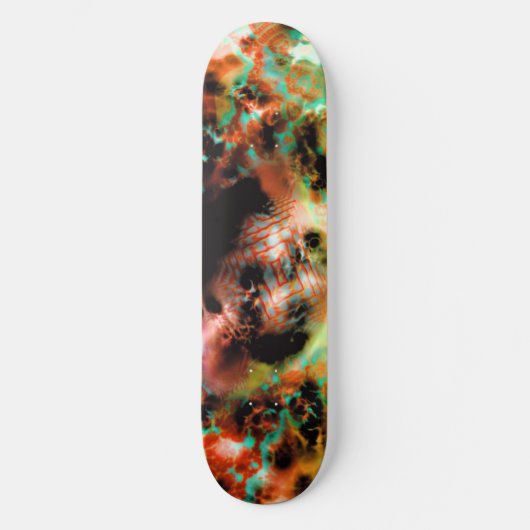 Skateboard Deck: Abstract Sinaasappel" (Voorkant)