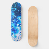 Skateboard Deck, Blue Raindrops design (Voorkant)