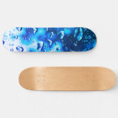 Skateboard Deck, Blue Raindrops design (Horizontaal)