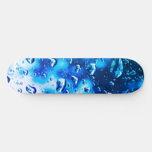 Skateboard Deck, Blue Raindrops design (Horizontaal)