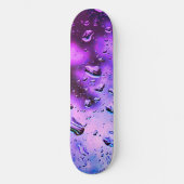 Skateboard Deck, Deep Paarse Raindrops design (Voorkant)