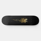 Skateboard Deck "Geometric Floral in Gold" (Horizontaal)
