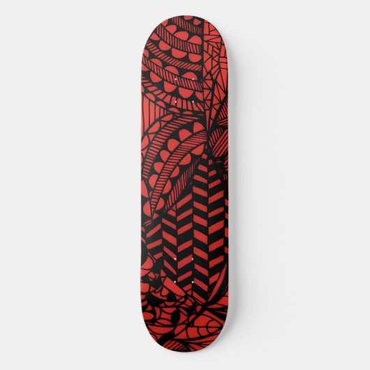 Skateboard Deck "Geometric Red" (Voorkant)
