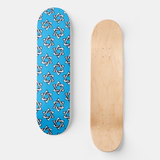 Skateboard Deck Judaica - Gifts - Joodse sterren (Voorkant)