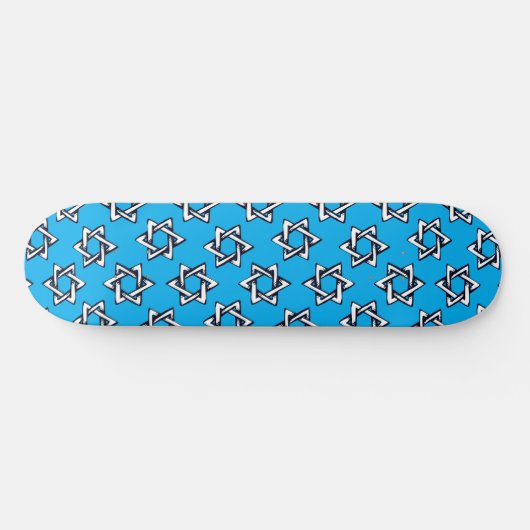 Skateboard Deck Judaica - Gifts - Joodse sterren (Horizontaal)