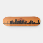 Skateboard Deck - Portland Skyline - Sinaasappel (Horizontaal)