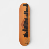Skateboard Deck - Portland Skyline - Sinaasappel (Voorkant)