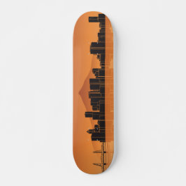 Skateboard Deck - Portland Skyline - Sinaasappel