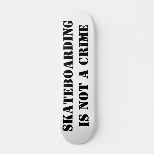 Skateboard Deck Skaten Is Geen Misdaad (Voorkant)